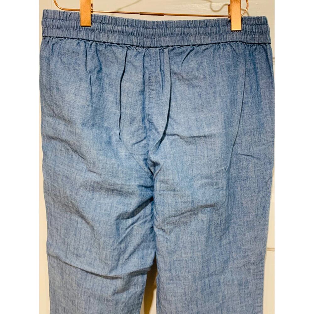 J.Crew Factory Women's Size 8 Chambray Drawstring Pants, Relaxed Fit Cotton - Picture 8 of 9